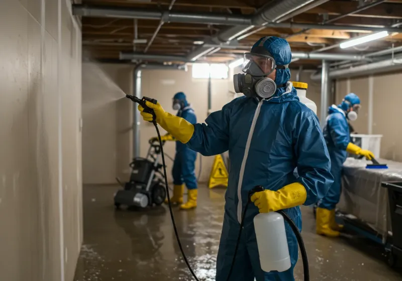 Basement Sanitization and Antimicrobial Treatment process in Georgiana, AL