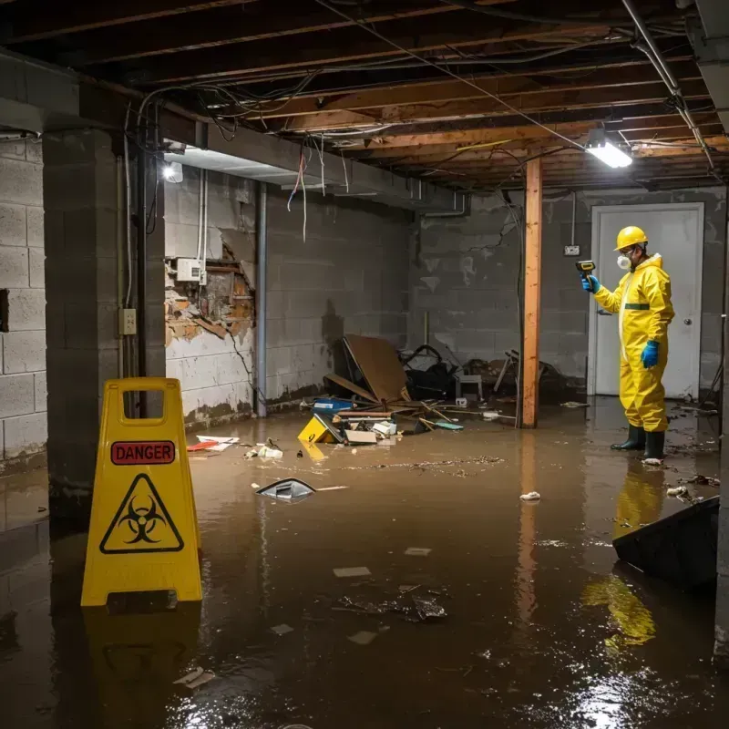 Flooded Basement Electrical Hazard in Georgiana, AL Property